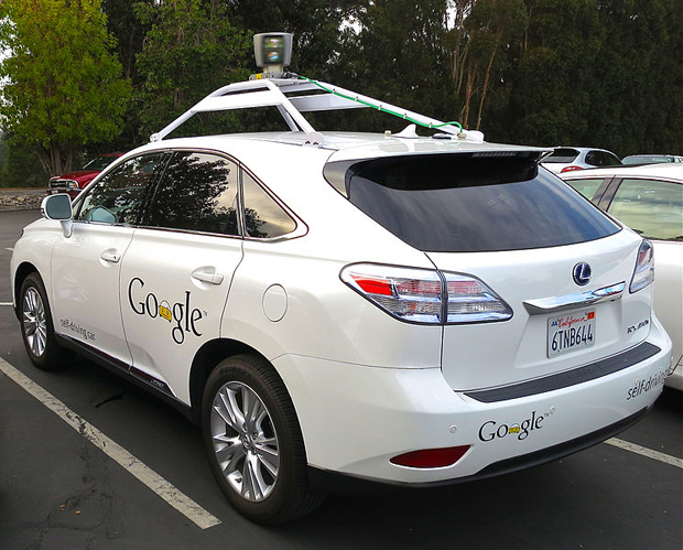 Google's Lexus RX450h Self-Driving Car. Crédit : Steve Jurvetson