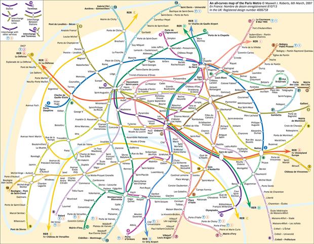 Paris curvy map, par Marc Byrnes @markbyrnes525 