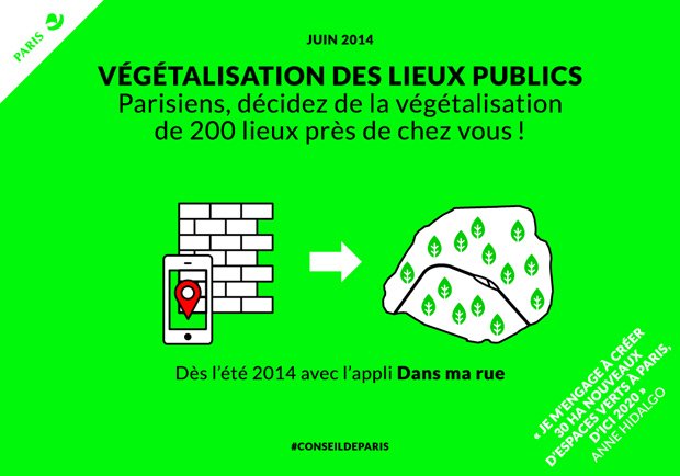 Conseil de Paris : participez à la végétalisation de Paris ! via Paris.fr