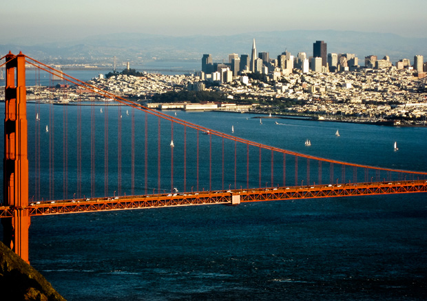 Vue de San Francisco depuis Marin Highlands. Copyright : Phomchick / Wikimedia