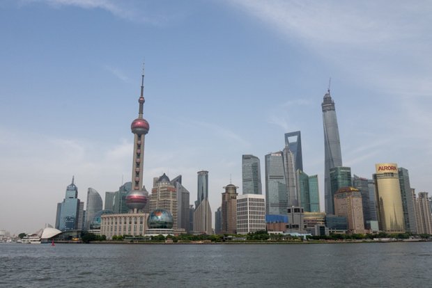 Pudong à Shanghai, le quartier d'affaire de Shanghai construit en une trentaine d'années (crédit photo Antoine Dubois)