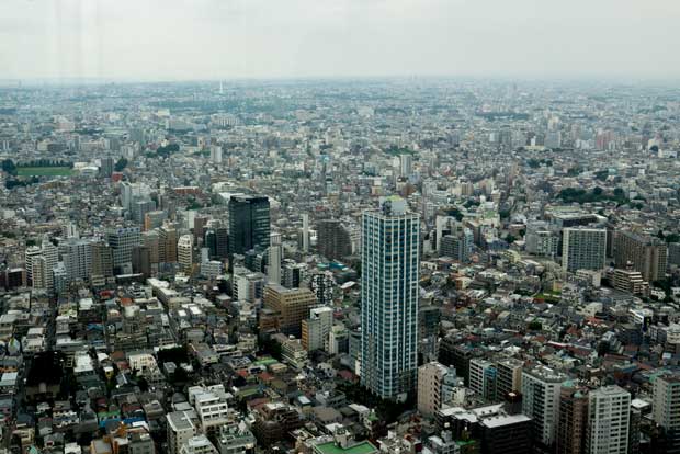 Tokyo est une mer de béton qui s'étend à perte de vue. Crédits : Antoine Dubois