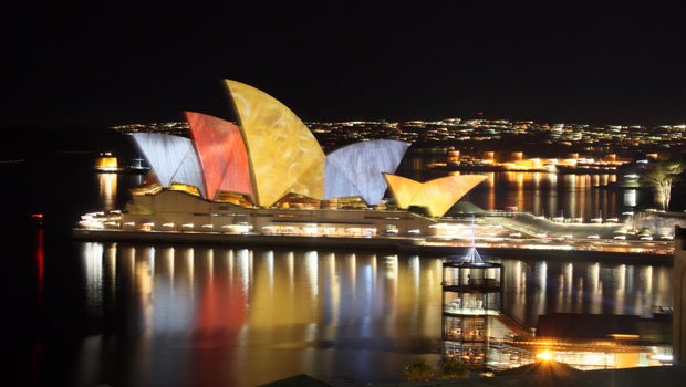 En 2014, le festival Vivid Sydney a présenté 56 installations réalisées par 140 artistes en provenance d’une quinzaine de pays différents. Copyright : david_a_1 / Flickr
