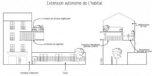 Extension autonome habitat ; Copyright : Alice Le Mouël