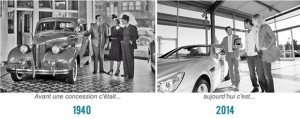 Vente voitures 1940vs2014. Crédits : Getty Images