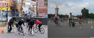 Scènes de bike-polo à New York et Paris