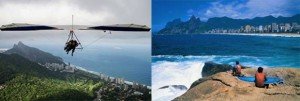 Le deltaplane et le surf sont deux sports reposant sur les qualités environnementales de la cité carioca.