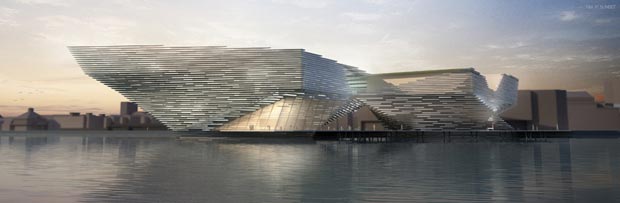 Le futur musée du design de Dundee, résolument moderne, a été conçu par l'architecte japonais Kengo Kuma. © Kengo Kuma