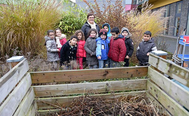 L'école Albert Camus de Roubaix est l’un des quatre établissements scolaires estampillés « Zéro Dechet Test ». © Arnaud Loubry