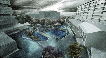 projet Benthemplein Rotterdam eau