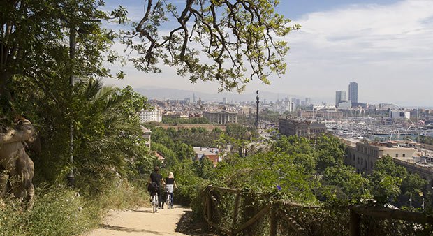 barcelone piste cyclable parc mirador 