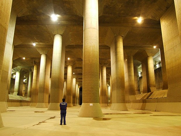 reservoir du Metropolitan Area Outer Underground Discharge Channel au Japon