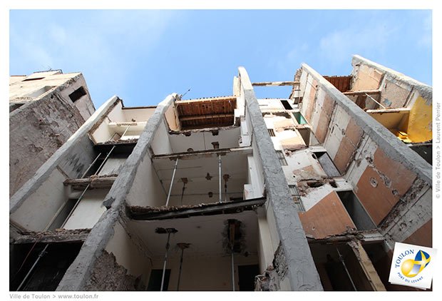 Immeuble en renovation dans le centre ancien de Toulon