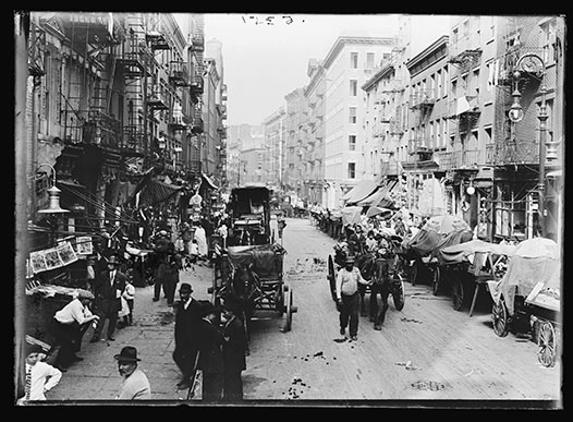 Une rue de Manhattan vers 1900