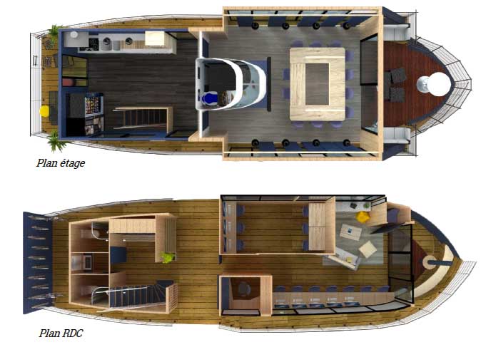 Un bateau permettrait de développer le travail nomade et flexible.