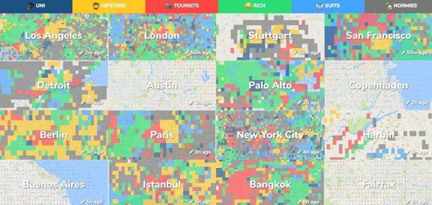 La carte des hipsters