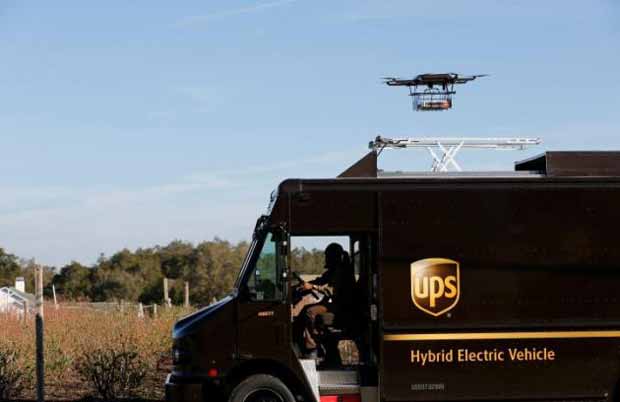 Le camion UPS équipé d'un drone 