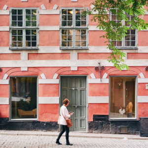 Une maison colorée à Stockholm