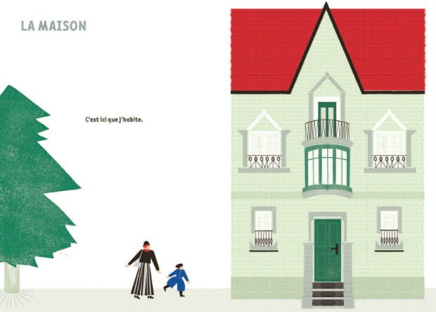 Une maison dessinée dans un livre pour enfants