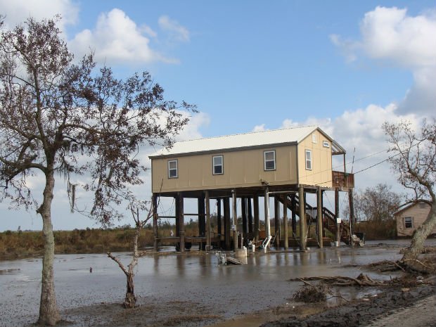 Isle à Jean Charles après le passage de l'ouragan Gustav