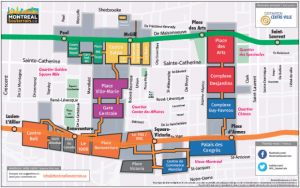 Plan de la ville souterraine de Montréal