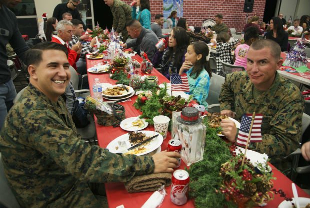 Dîner de Noël à Camp Pendleton, Californie