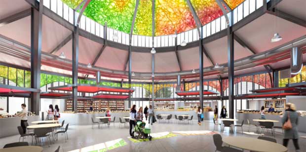 Le futur intérieur des Halles Laissac de Montpellier