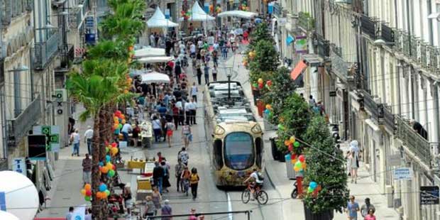 Le boulevard Jeu de Paume à Montpellier a été rénové