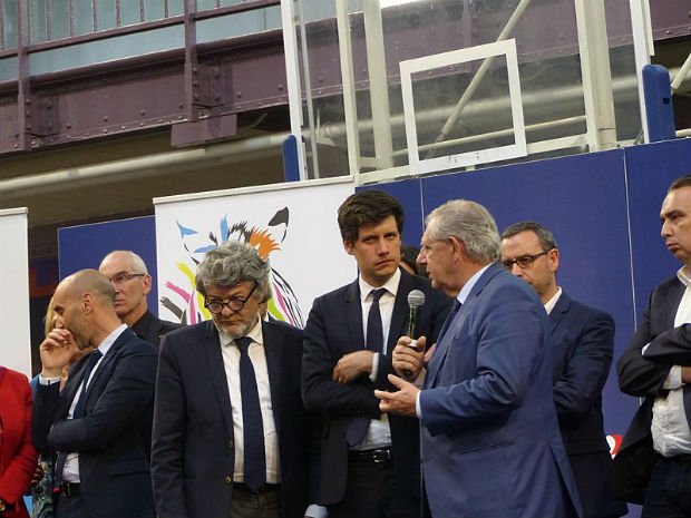 Jean-Louis Borloo, Julien Denormandie et Jacques Mézard aux États Généraux de la politique de la ville à Paris le 26 avril