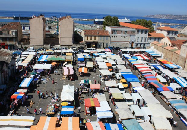 Le marché aux puces de Marseille vu de haut que le projet intégrera pleinement 