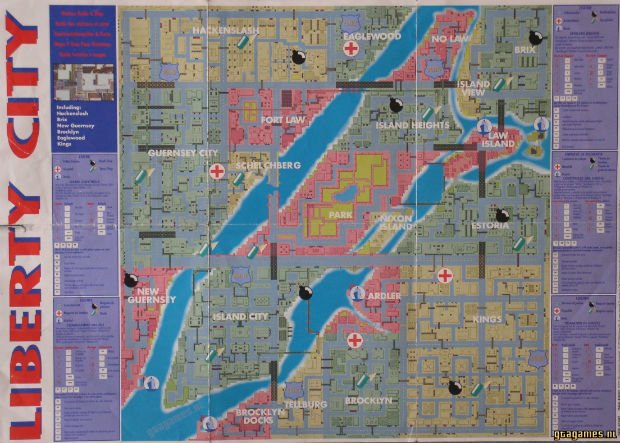 Egaré à Liberty City en 1997 ? Pas de panique, voilà un plan pour vous aider.