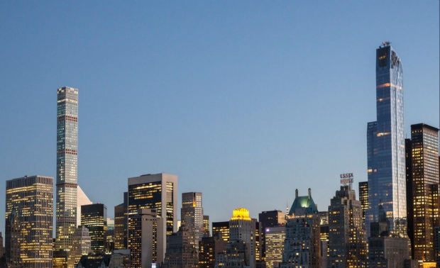 Les nouvelles tours 432 Park Avenue (gauche) et One57 (droite) à New York