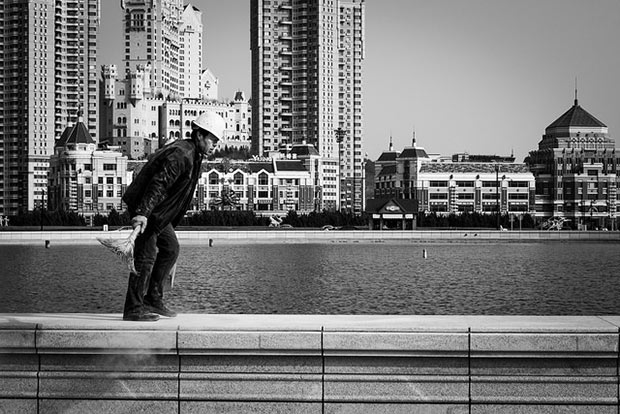 photo d un homme sur un chantier