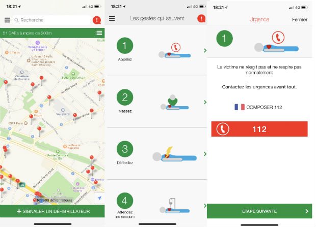 L’application Staying Alive cartographie et recense les défibrillateurs