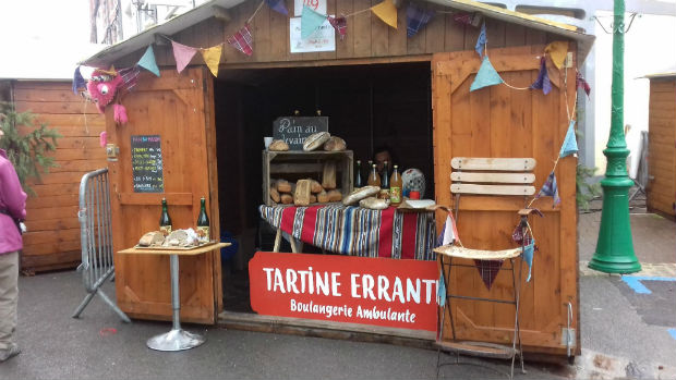 Un stand de Tartine Errante, Boulangerie Ambulante. 