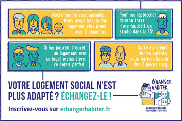 La plateforme Échanger Habiter lancée au printemps 2019 met en place un système de bourse d'échange de logement dans la région Île de France - Paris.fr