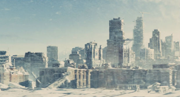 La ville glacée, dans Snowpiercer, Le Transperceneige (2013)