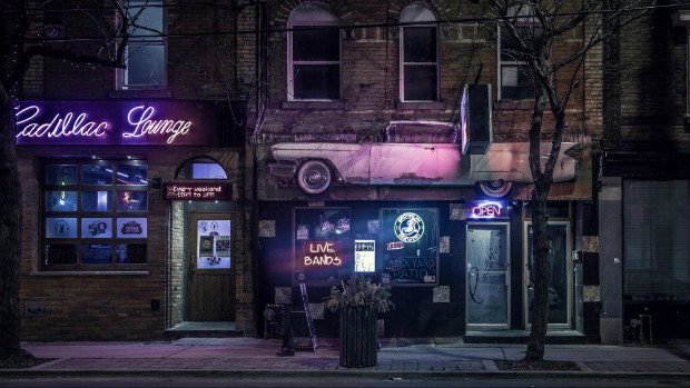 Entrée d’un “Music Venue”, lieu utilisé pour des concerts à Toronto