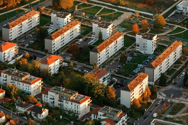 Vue aérienne sur l'Ecoquartier Molière crédit Arnaud Späni - Ville des Mureaux