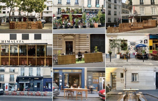 Série de photos des terrasses temporaires parisiennes en 2020 - Encore Heureux