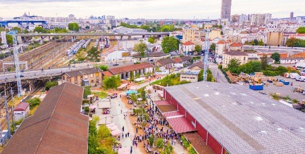 vue par drone de la Cité Fertile - crédit photo @ Adrien Roux