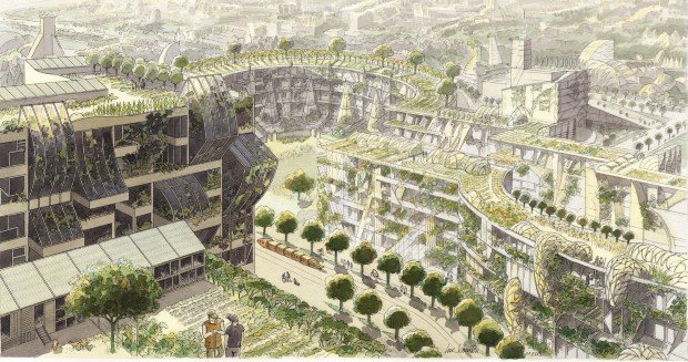 La ville potagère et résiliente de Luc Schuiten (architecte et scénariste)