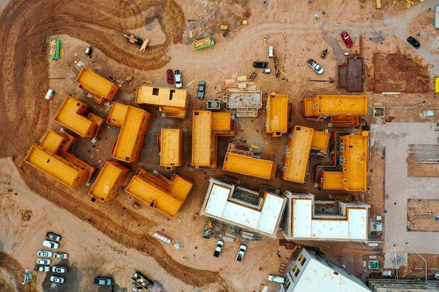 Photo aérienne du chantier : la forme urbaine entend dynamiser la vie piétonne © Culdesac