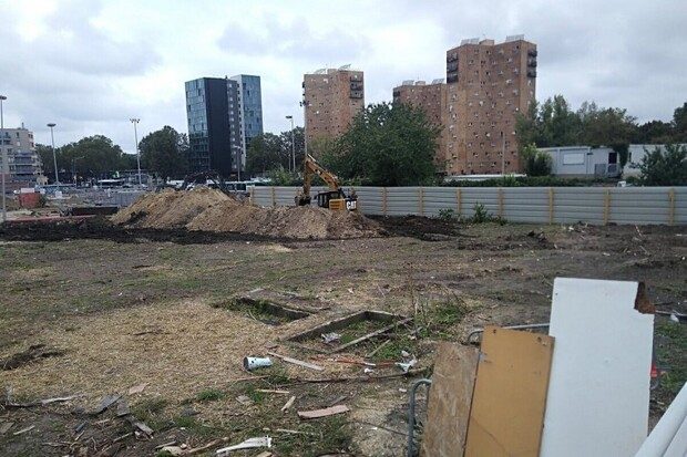 Destruction des jardins d'Aubervilliers, le 20 septembre 2021 ©Twitter/Jardins a défendre d'Aubervilliers