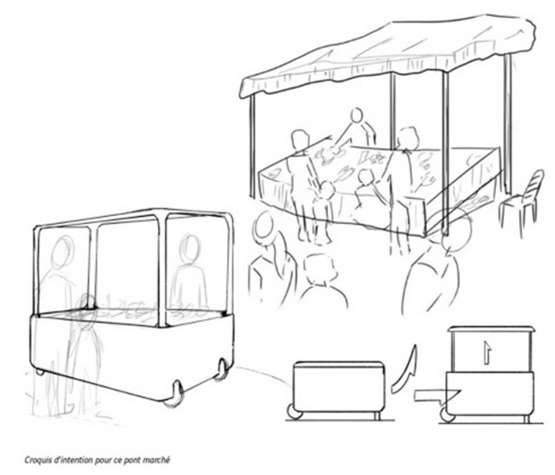 Croquis d’intention pour le Pont-Marché ©City Design Lab