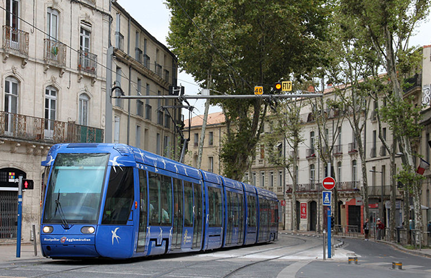 Tramway dans les rues de Montpellier © Wikipédia