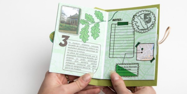 “Le Passeport Vert” : page tamponée après avoir trouvé la borne correspondante au Muséum d’Histoire Naturelle © City Design Lab