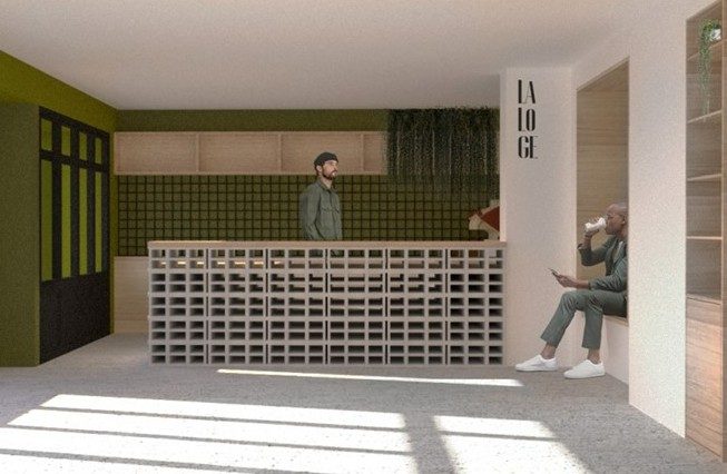 Projection de l’espace-bar de La Loge  ©Vanille Hacker - City Design Lab